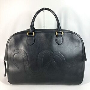 GUCCI Black Leather Shoulder Bag